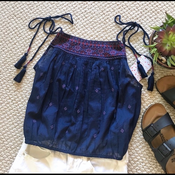 Free People Tops - NWT Free People Eternal Love embroidered top